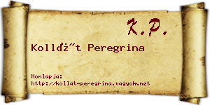 Kollát Peregrina névjegykártya